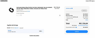 Samsung Galaxy Ring está com 33% de desconto!