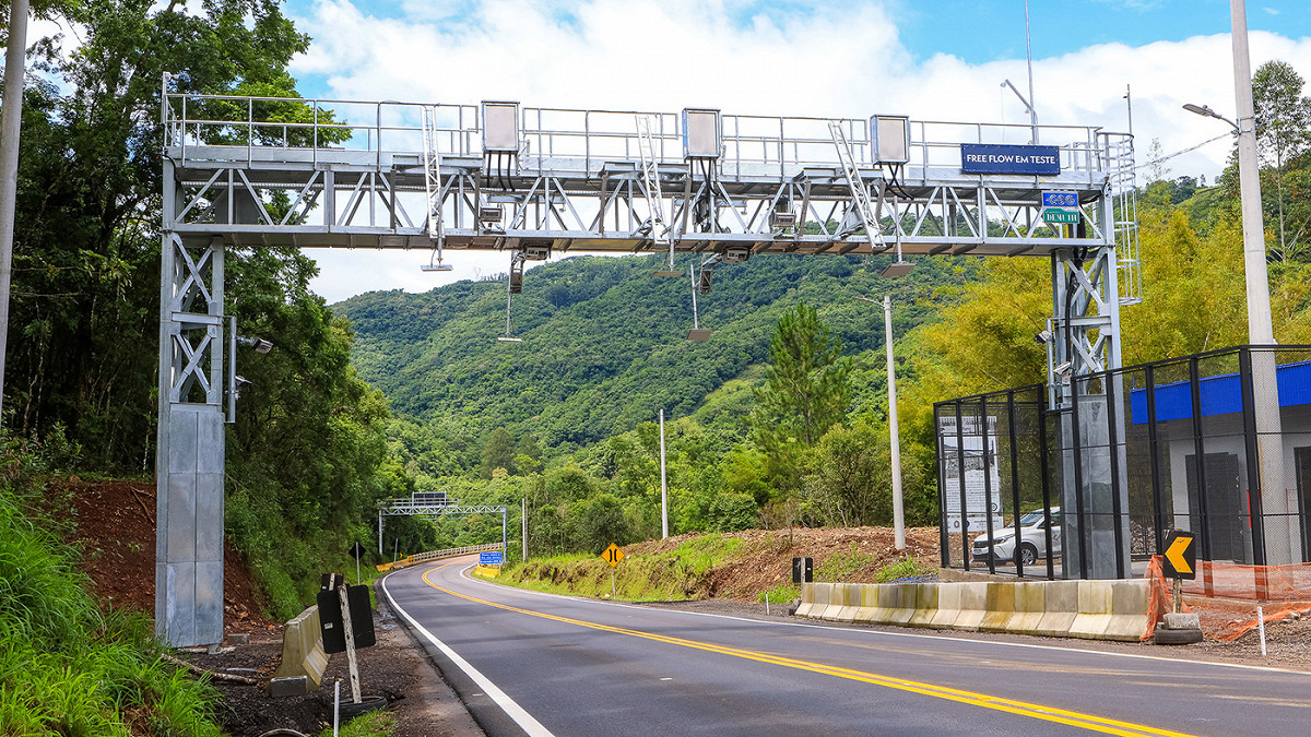 Sistema Free Flow no RS; Foto: Gustavo Mansur/Secom