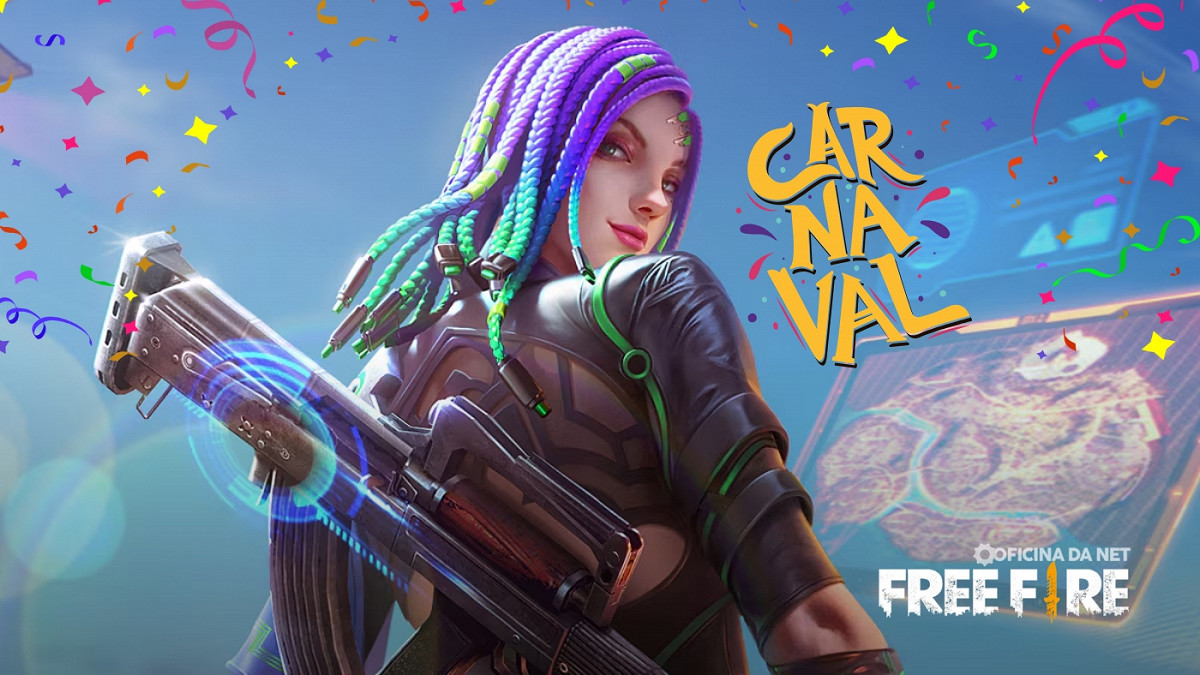 Como resgatar o Codiguin infinito do Free Fire de Carnaval. Imagem: Oficina da Net