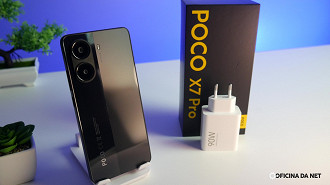 POCO X7 Pro e carregador de 90W