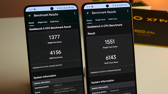 Pontuações no Geekbench - POCO X6 Pro VS POCO X7 Pro