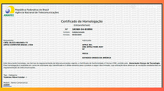 Certificado de homologação do iPhone 16e na Anatel