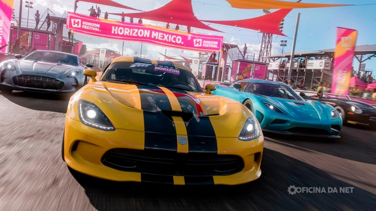 Forza Horizon 5 no PS5 vai te obrigar a te uma conta da Microsoft. Imagem: Reprodução