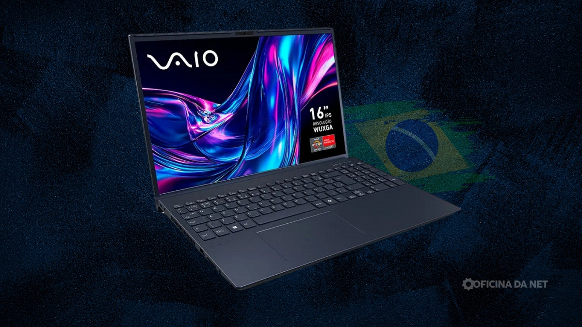 VAIO FE16 tem tela grande e design sofisticado. Imagem: Oficina da Net