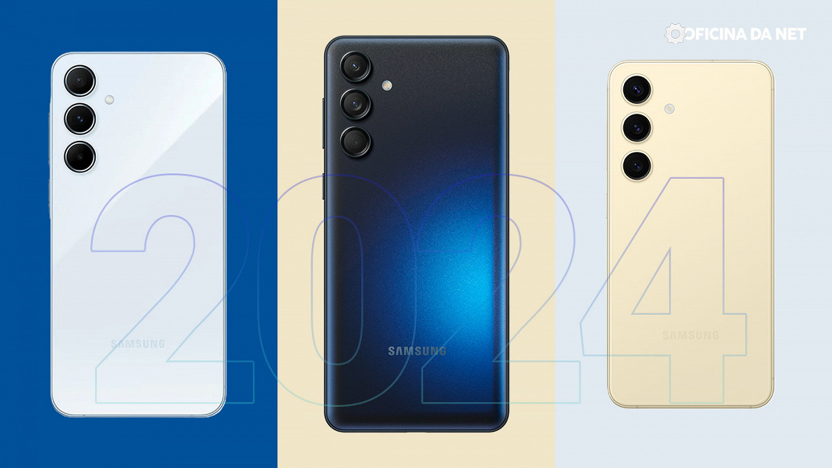 3 celulares Samsung de 2024