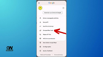 Passo 2 de: Como compartilhar sua localização no Android via Google Maps?