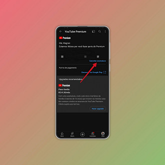 Passo 5 de: Como cancelar a assinatura do YouTube Premium no Android