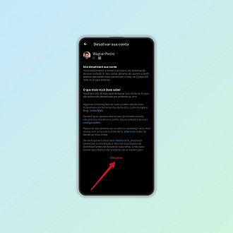 Passo 5 de: Como excluir ou desativar sua conta do X (celular)