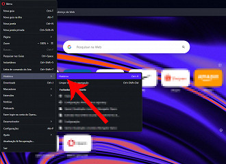 Passo 2 de: Como limpar o histórico de navegação do Opera no PC