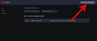 Passo 3 de: Como limpar o histórico de navegação do Opera no PC