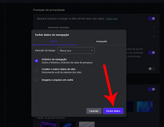 Passo 5 de: Como limpar o histórico de navegação do Opera no PC