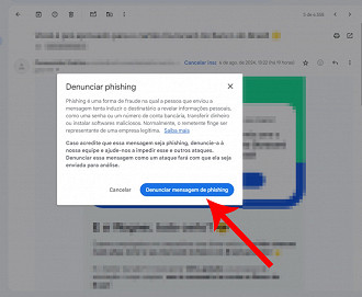 Passo 3 de: Como denunciar phishing no Gmail