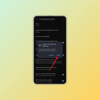 Passo 5 de: Como apagar o histórico de pesquisa do Gmail (celular)