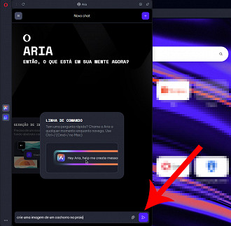 Passo 4 de: Como gerar imagens com IA no Opera