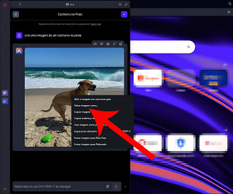 Passo 5 de: Como gerar imagens com IA no Opera