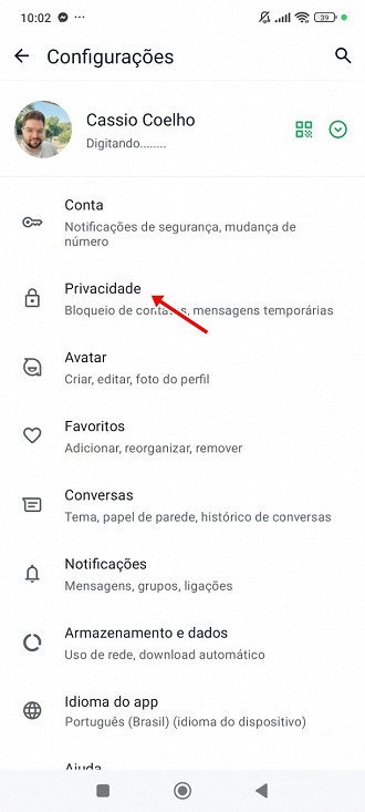 Passo 2 de: Como impedir que te adicionem em grupos do WhatsApp